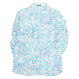Womens Printed Shirt Blue 3/4 Sleeve Paisley S