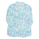 Womens Printed Shirt Blue 3/4 Sleeve Paisley S