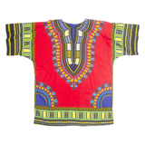 Womens Printed Top Red V-Neck Crazy Pattern XL