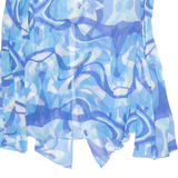 Sheer Womens Top Blue V-Neck Long Sleeve UK 10