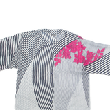 Womens Printed Blouse Black Striped UK 14