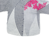 Womens Printed Blouse Black Striped UK 14