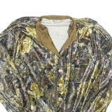 Womens Printed Blouse Green Long Sleeve Paisley L