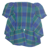 Womens Printed Blouse Blue Check M