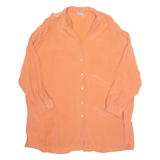 Womens Blouse Orange V-Neck Long Sleeve 4XL