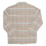 Womens Printed Blouse Brown V-Neck Long Sleeve Check M