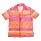 Sheer Womens Shirt Orange L