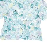 Womens Printed Blouse Blue V-Neck Floral L