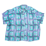 Womens Printed Blouse Blue Check L