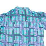 Womens Printed Blouse Blue Check L