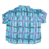 Womens Printed Blouse Blue Check L