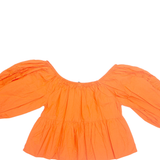 ZARA Womens Top Orange Off Shoulder XS