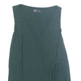 ZARA Womens Wrap Vest Green Sleeveless S
