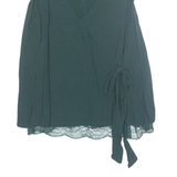ZARA Womens Wrap Vest Green Sleeveless S