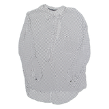 ZARA Womens Top White Long Sleeve Spotted M