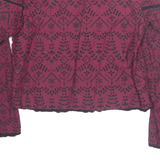 ZARA Womens Top Maroon Long Sleeve S