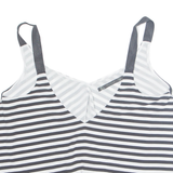Womens Vest Black Sleeveless Striped S