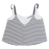 Womens Vest Black Sleeveless Striped S