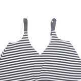 Womens Vest Black Sleeveless Striped S