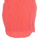 ZARA Womens Top Red V-Neck Long Sleeve Spotted M