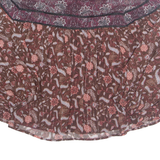 ZARA Womens Printed Top Maroon Long Sleeve Paisley S