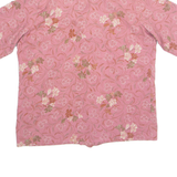 Womens Printed Shirt Pink Floral L