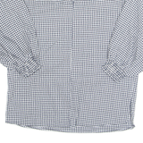 ZARA Womens Printed Top Black 3/4 Sleeve Check XS