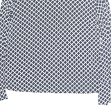ZARA Womens Printed Top Black Long Sleeve Check S