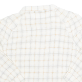 ZARA Womens Printed Blouse Beige Long Sleeve Check XS