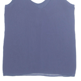 ZARA Womens Vest Blue Sleeveless XS