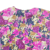 Womens Printed Top Pink Floral L