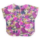 Womens Printed Top Pink Floral L