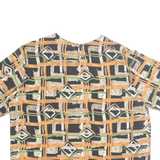 Womens Printed Top Brown Crazy Pattern L