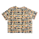 Womens Printed Top Brown Crazy Pattern L