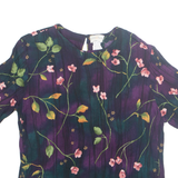 JACLYN SMITH Womens Printed Top Purple Floral S