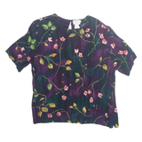 JACLYN SMITH Womens Printed Top Purple Floral S
