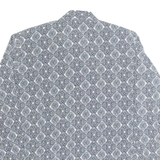XTROVERT Womens Printed Shirt Black Collared Long Sleeve Geometric M