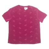 MAGGIE SWEET Embroidered Womens Top Maroon Floral S
