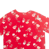 Womens Printed Top Red Floral M