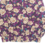 NOTATIONS Womens Printed Shirt Purple Collared Long Sleeve Floral M