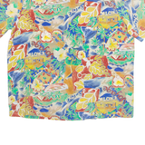 NEW EDITIONS Womens Printed Top Blue Crazy Pattern M