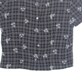 TALBOTS Womens Printed Top Black Check M