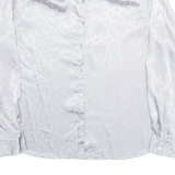 ELEMENT Womens Printed Shirt Silver Collared Long Sleeve Spotted XL