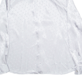 ELEMENT Womens Printed Shirt Silver Collared Long Sleeve Spotted XL