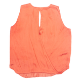 ZARA Womens Top Orange V-Neck Sleeveless L