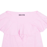 ZARA Womens Cropped Blouse Pink S