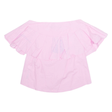 ZARA Womens Cropped Blouse Pink S