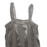 Womens Camisole Vest Brown Sleeveless Striped S