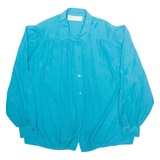 Womens Shirt Blue Collared Long Sleeve XL