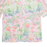 WEINBERG Womens Printed Shirt Pink Collared Off Shoulder Floral M